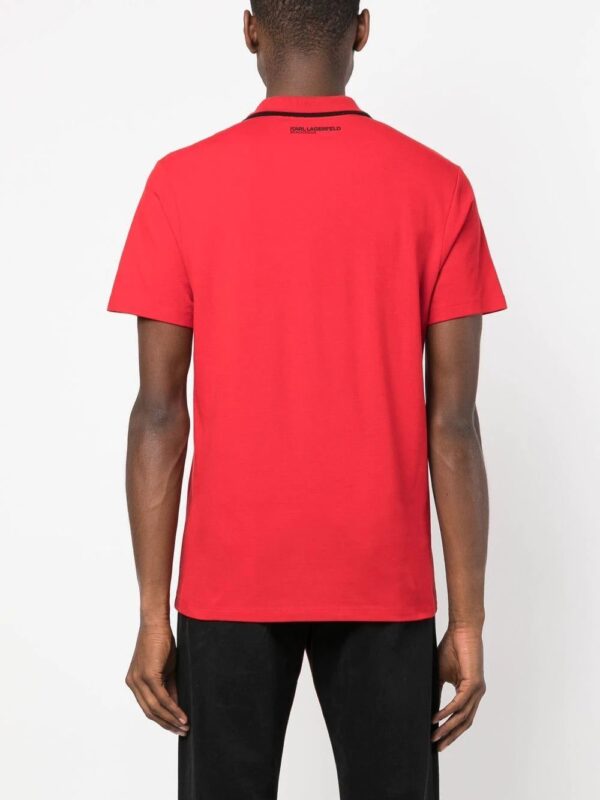 Karl Lagerfeld  logo-patch short-sleeved polo shirt - Image 3