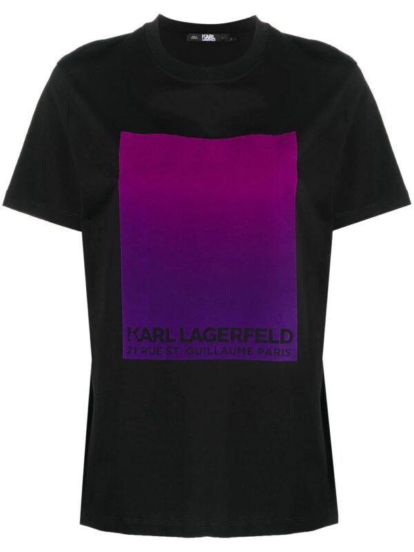 Karl Lagerfeld  flock-logo organic cotton T-shirt