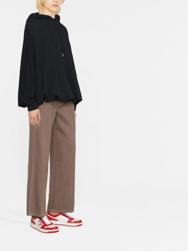 Karl Lagerfeld  embroidered-logo organic cotton hoodie - Image 4