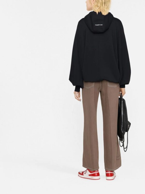 Karl Lagerfeld  embroidered-logo organic cotton hoodie - Image 3