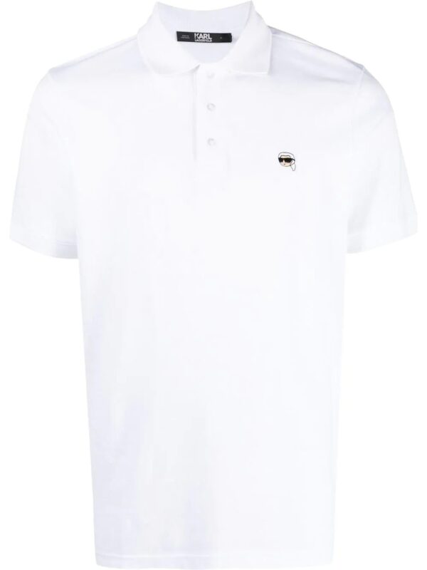 Karl Lagerfeld  Ikonik embroidered polo shirt