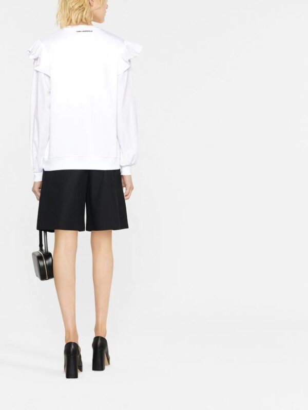 Karl Lagerfeld  ruffle-trim sweatshirt - Image 3
