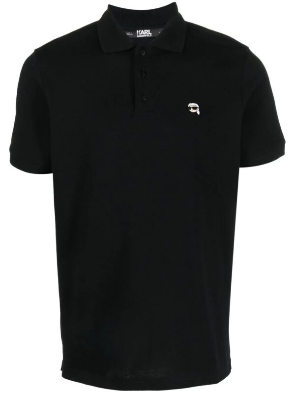 Karl Lagerfeld  Ikonik Patch organic-cotton polo shirt