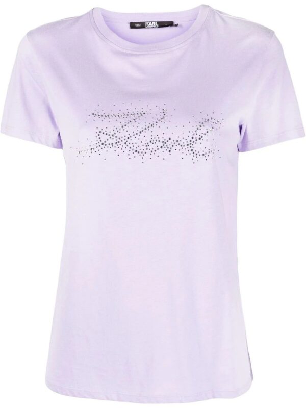 Karl Lagerfeld  rhinestone-logo organic cotton T-shirt