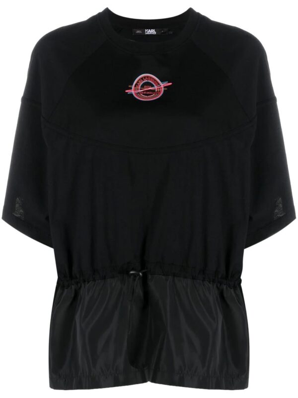 Karl Lagerfeld  logo-print peplum T-shirt