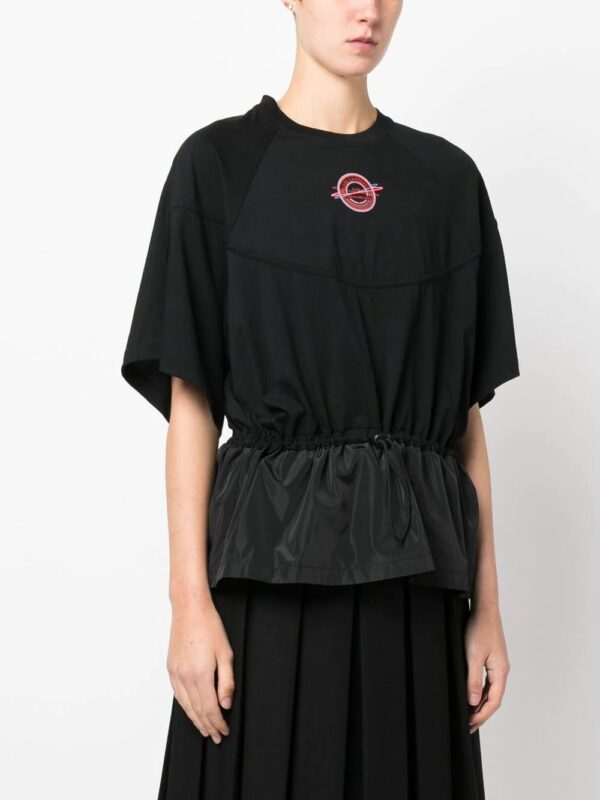 Karl Lagerfeld  logo-print peplum T-shirt - Image 3