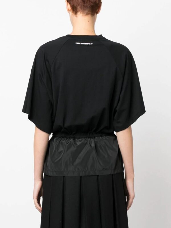 Karl Lagerfeld  logo-print peplum T-shirt - Image 4