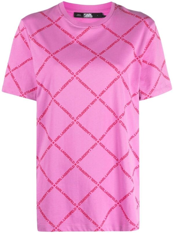 Karl Lagerfeld  diamond logo-print T-shirt