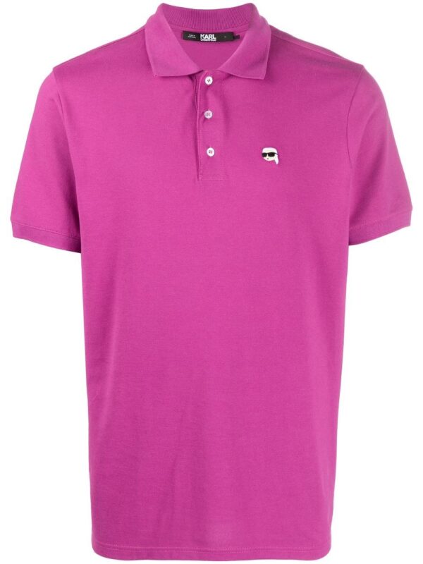 Karl Lagerfeld  Ikonik 2.0 embroidered polo shirt