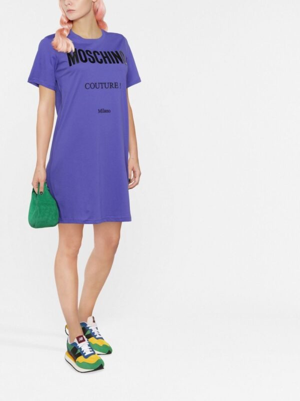 Moschino logo-print T-shirt dress - Image 4