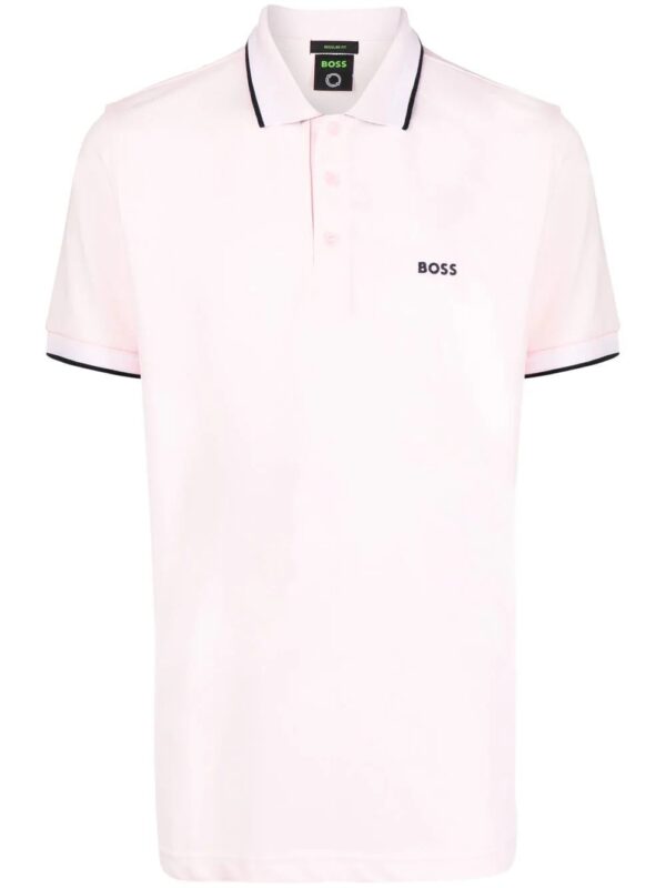 BOSS  logo-embroidered polo shirt