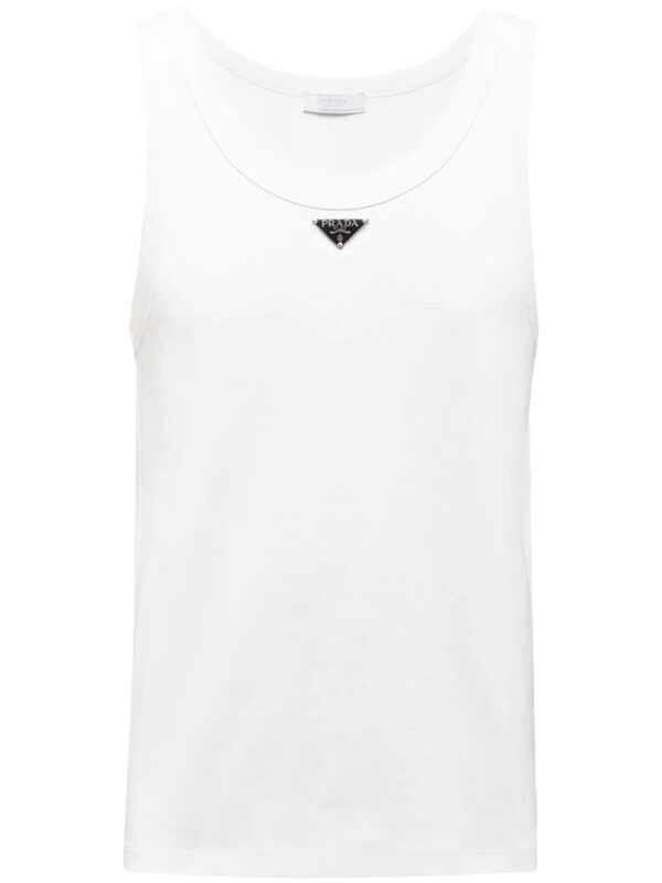 Prada  logo plaque tank top