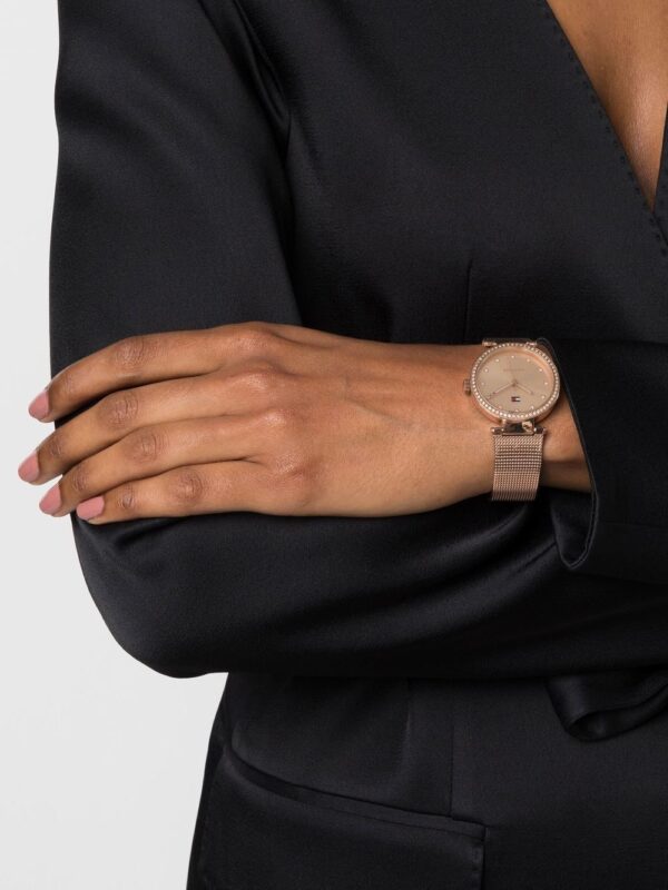 Tommy Hilfiger  crystal embellished round watch - Image 2