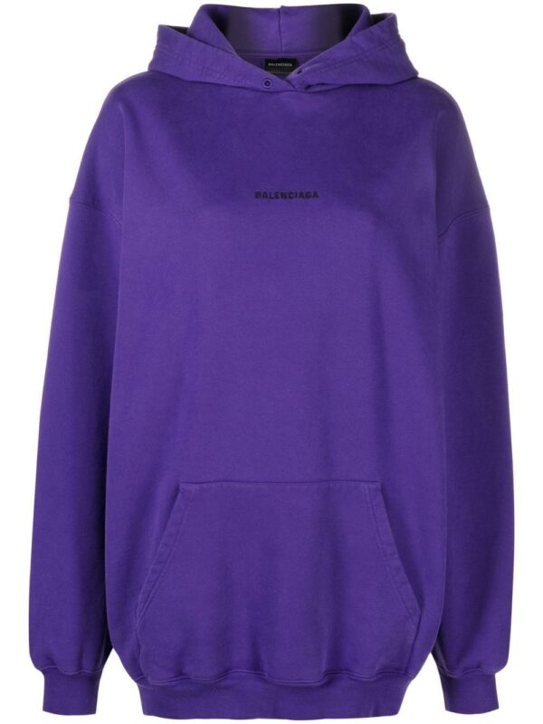 Balenciaga  embroidered-logo oversized hoodie