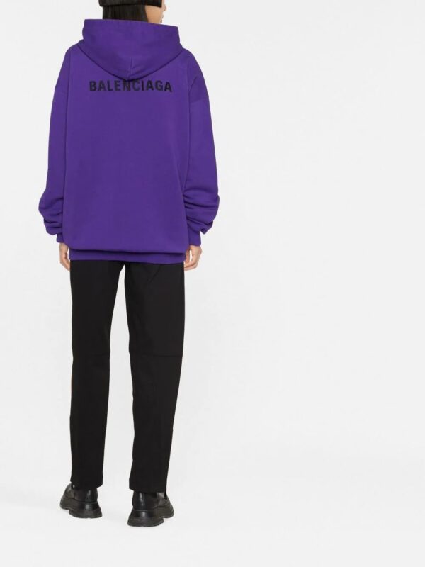 Balenciaga  embroidered-logo oversized hoodie - Image 2