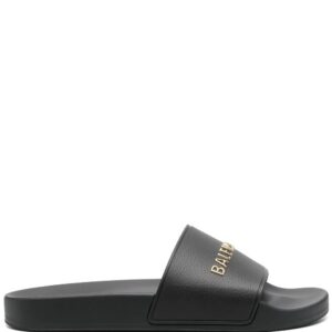 Balenciaga  logo-lettering pool slides