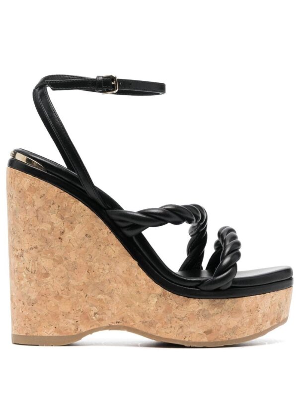Jimmy Choo  Diosa 130mm cork wedge sandals