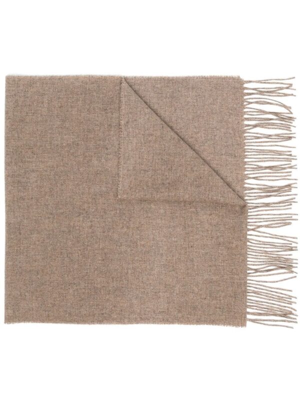 Moschino  logo-print fringed scarf