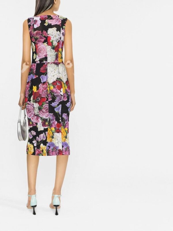 Dolce & Gabbana  all-over floral-print midi dress - Image 4