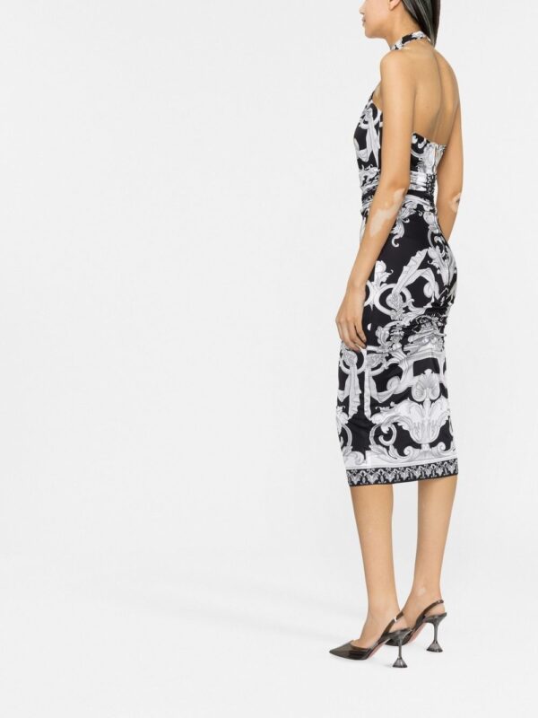 Versace Barocco-print cut-out midi dress - Image 3