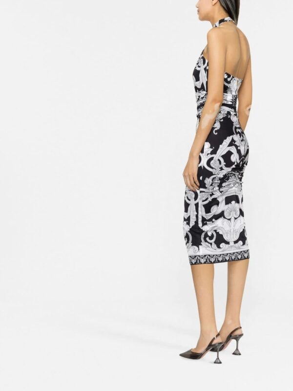 Versace  Barocco-print cut-out midi dress - Image 3