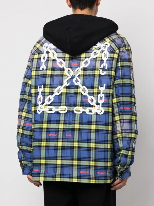 Off-White  plaid-check shirt jacket - Image 4