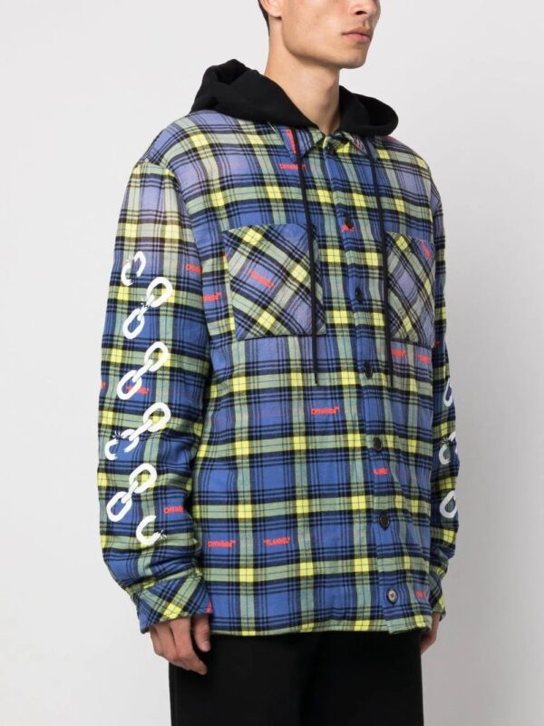 Off-White  plaid-check shirt jacket - Image 3