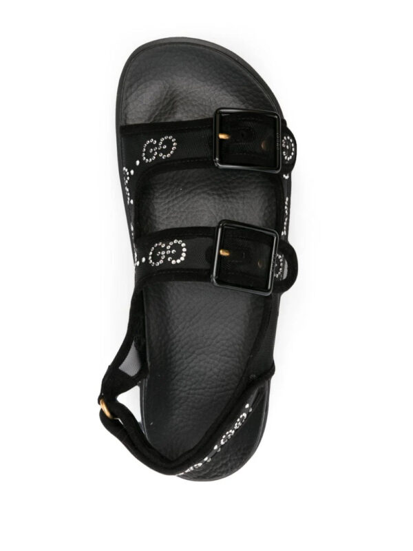Gucci  GG crystal-embellished mesh sandals - Image 4