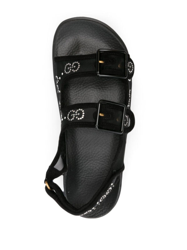 Gucci  GG crystal-embellished mesh sandals - Image 4