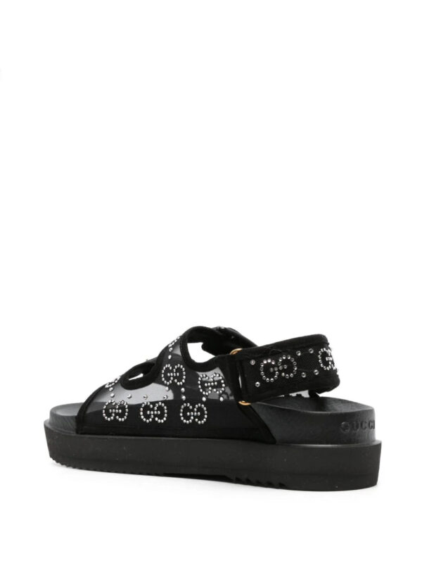 Gucci  GG crystal-embellished mesh sandals - Image 3