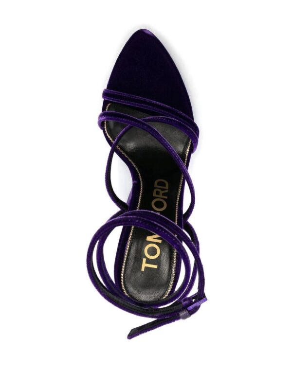 Tom Ford 130mm wedge velvet sandals - Image 4