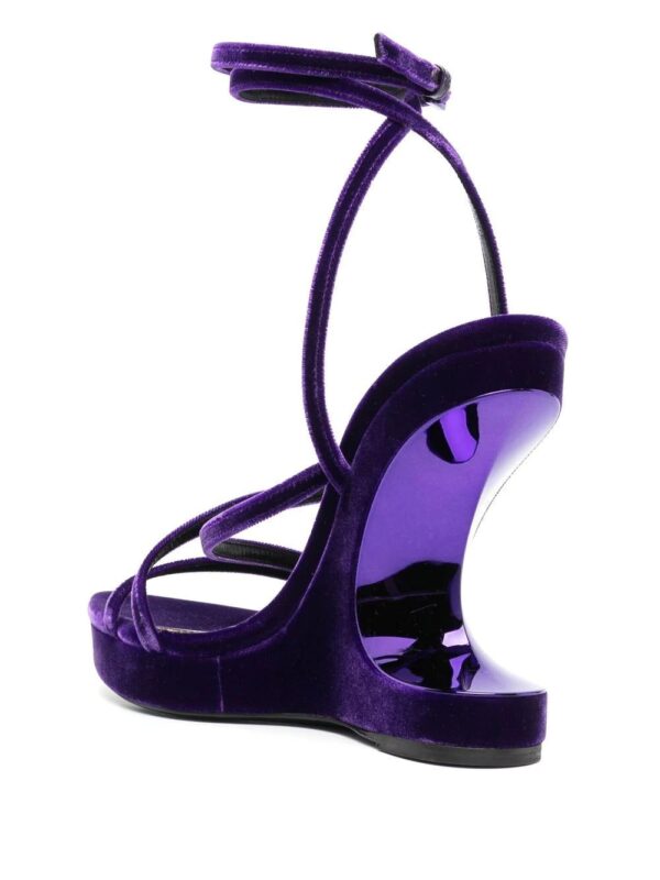 Tom Ford 130mm wedge velvet sandals - Image 3