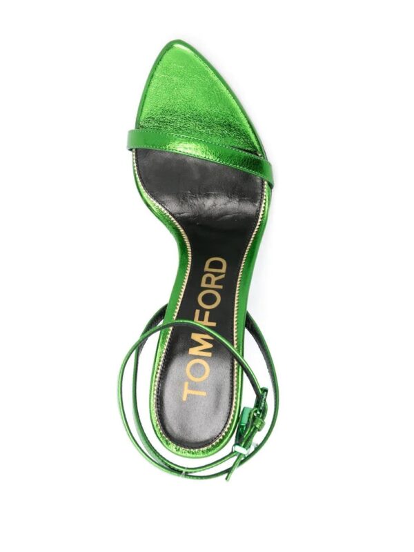 Tom Ford Padlock 120mm metallic-leather sandals - Image 4