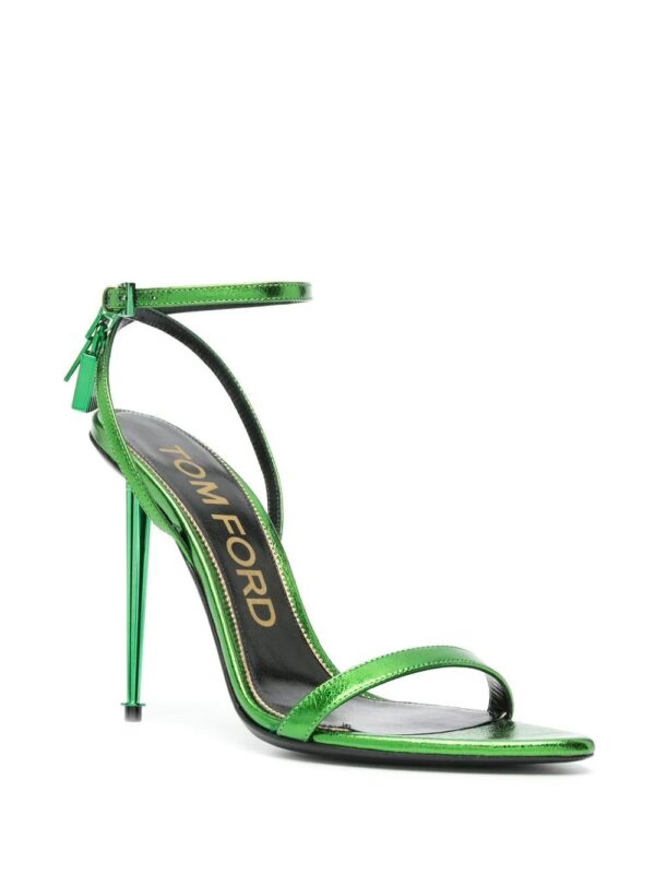 Tom Ford Padlock 120mm metallic-leather sandals - Image 2