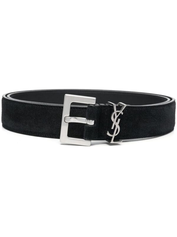 Louis Vuitton logo-plaque leather belt