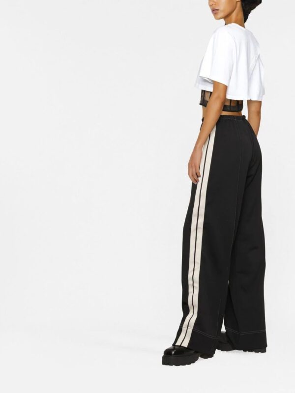 Palm Angels  slogan-print flared track pants - Image 4