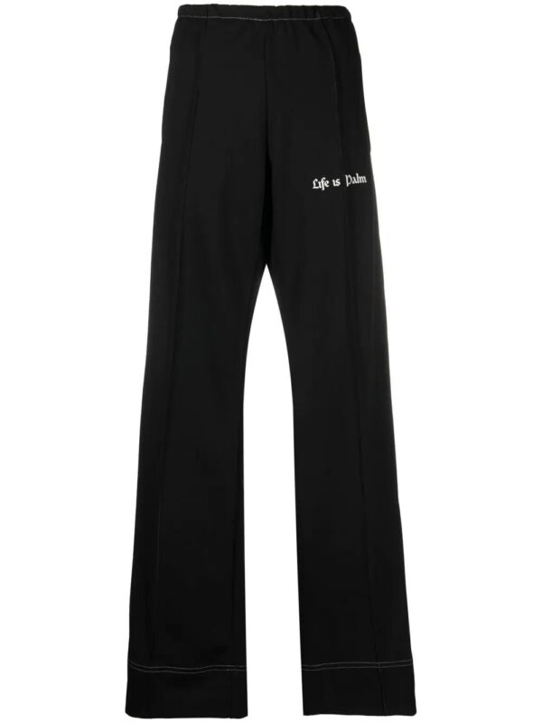 Palm Angels  slogan-print flared track pants