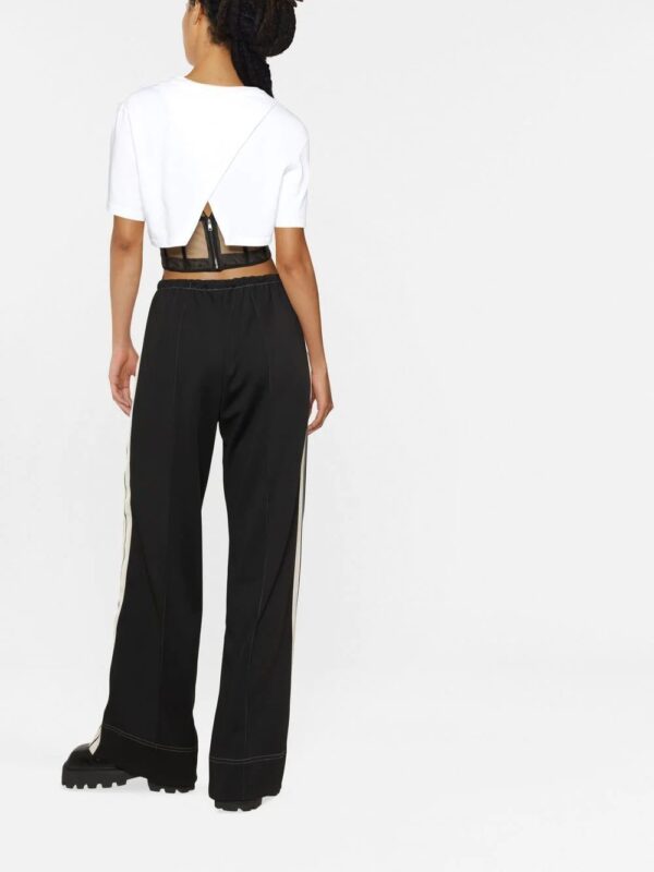 Palm Angels  slogan-print flared track pants - Image 3