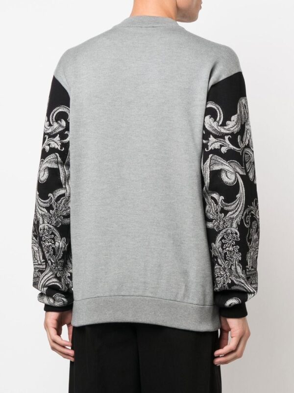 Versace  embroidered-logo long-sleeve sweatshirt - Image 4