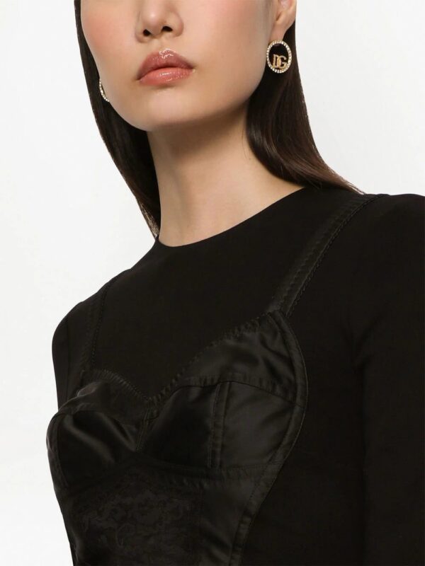 Dolce & Gabbana  crystal-embellished logo-detail drop earrings - Image 2