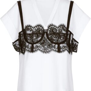 Dolce & Gabbana  jersey lace-layer T-shirt