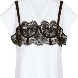 Dolce & Gabbana  jersey lace-layer T-shirt