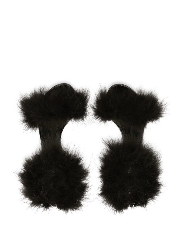 Dolce & Gabbana  Keira 105mm feather-trim sandals - Image 4