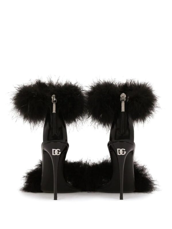 Dolce & Gabbana  Keira 105mm feather-trim sandals - Image 3