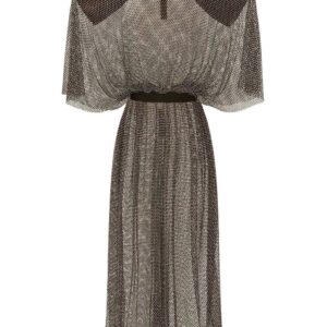 Dolce & Gabbana rhinestone-embellished mesh maxi dress