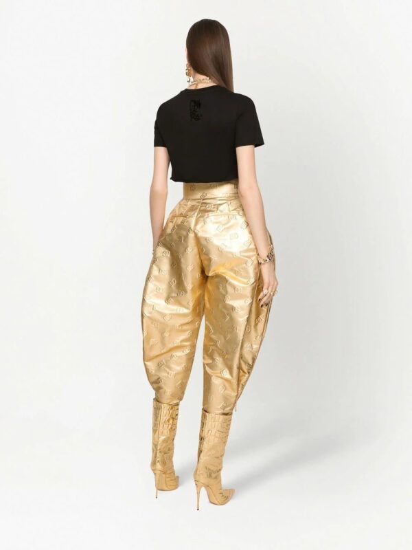 Dolce & Gabbana  graphic-print cropped T-shirt - Image 4