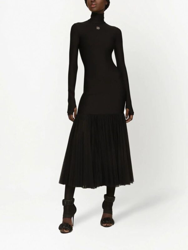 Dolce & Gabbana  logo-embellished jersey midi dress - Image 2