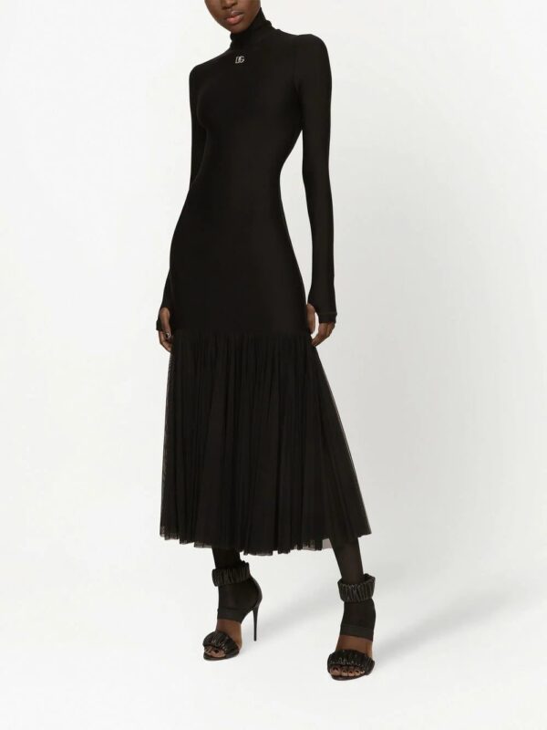 Dolce & Gabbana  logo-embellished jersey midi dress - Image 3