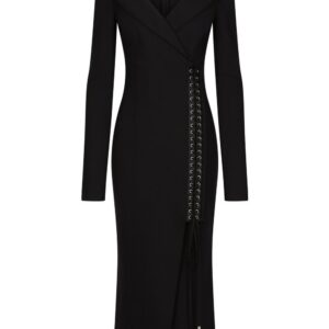 Dolce & Gabbana lace-up midi coat dress