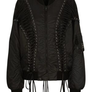 Dolce & Gabbana  lace-up detailed bomber jacket